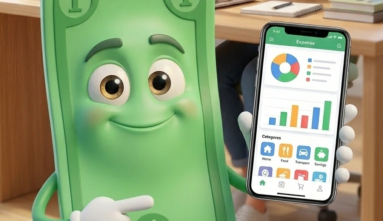 Dinero con una app para control de gastos